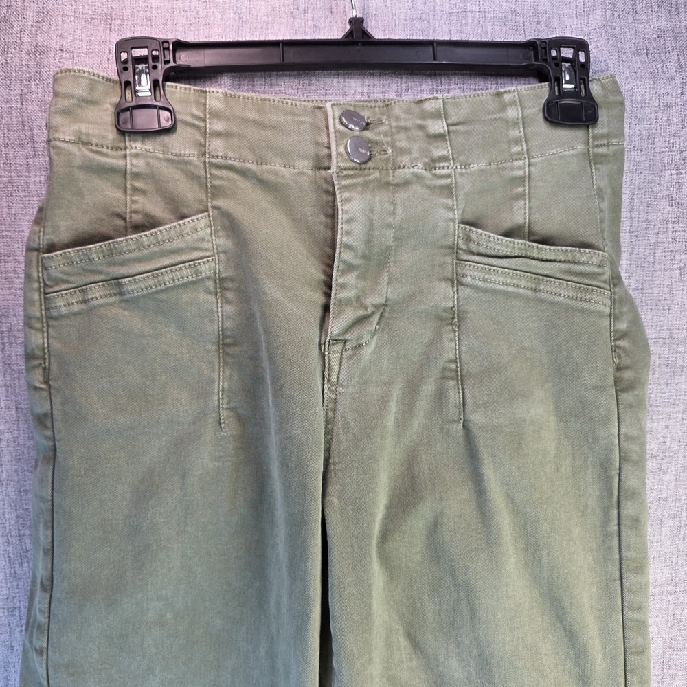 ALTAR'D STATE Green Mica Denim Flare Pants Women's Size 27 High Waist Boho